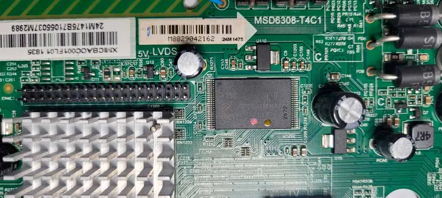 Nand tsop48 na placa posição u202 Local da nand