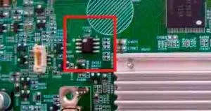 Circuito integrado u407 no circuito Posição da eeprom