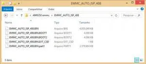 relação dos arquivos