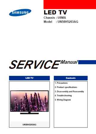 manual de serviço samsung un58h5203ag